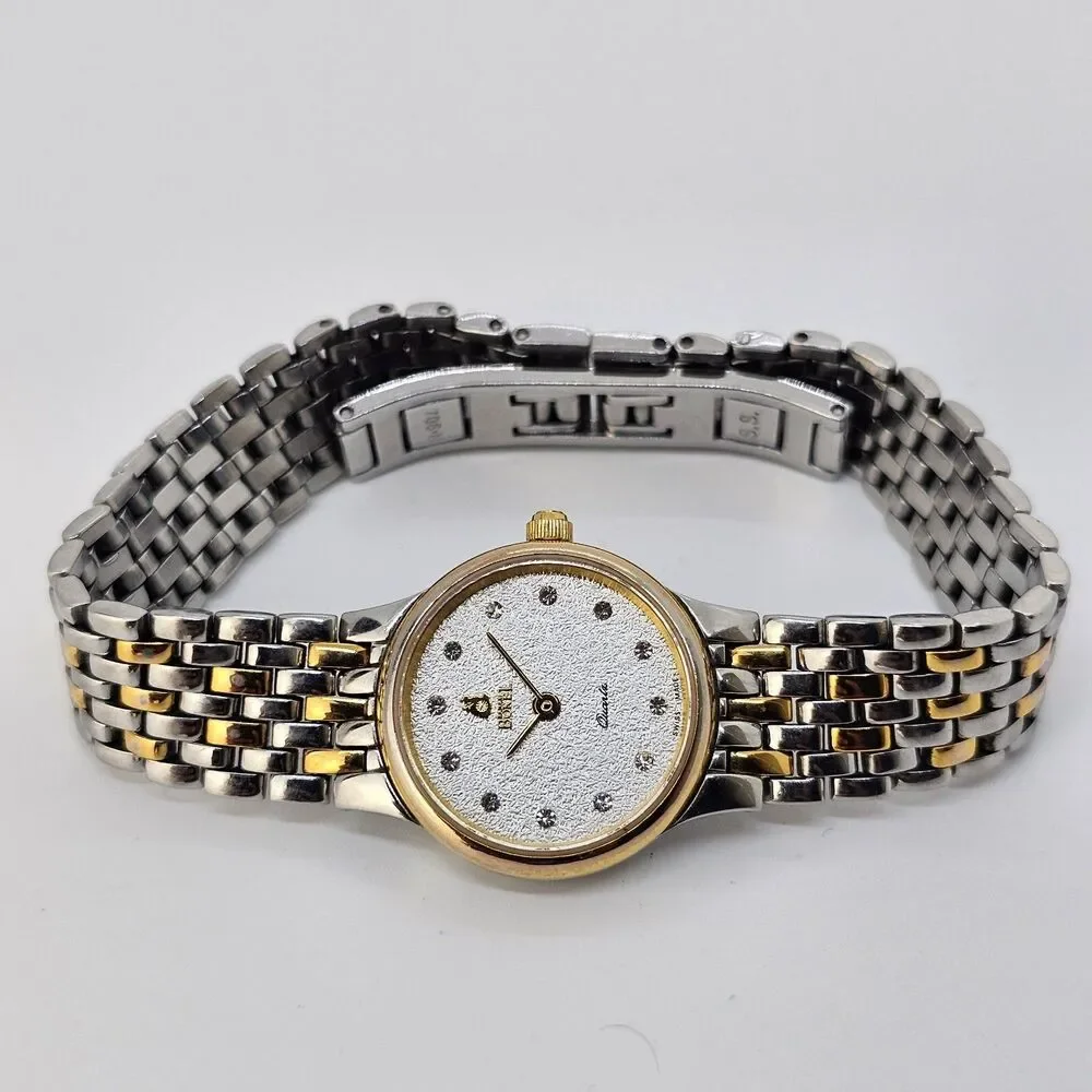 Ernest Borel Women's Watch 21MM Gray Dial Gray Gold Tone Bracelet 6